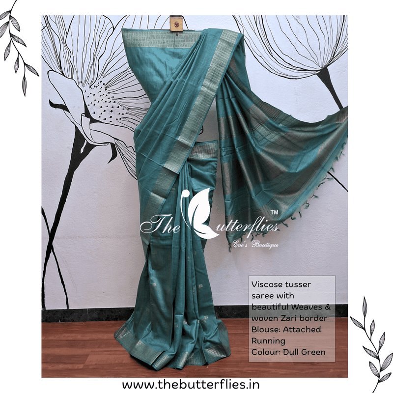 VISCOSE TUSSER SAREE YBRSTUS23393 VISCOSE TUSSER SAREE YBRSTUS23393