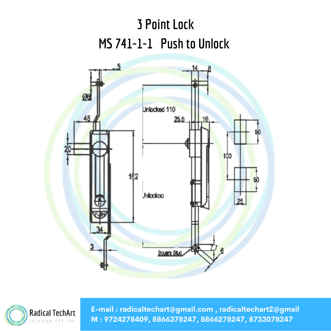 MS 743-1-1, MS 480-1-1 (3 Point Lock)