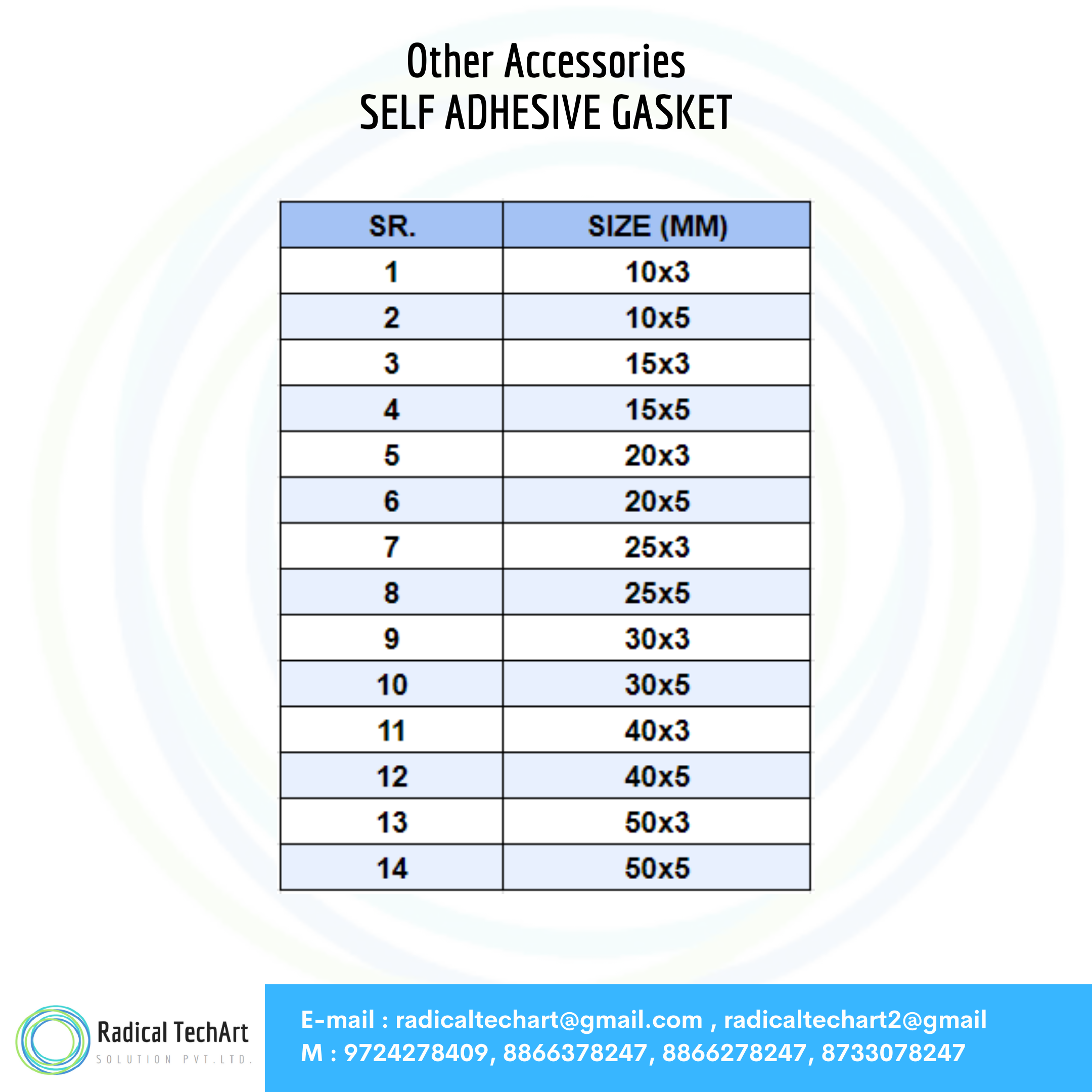 SELF ADHESIVE GASKET