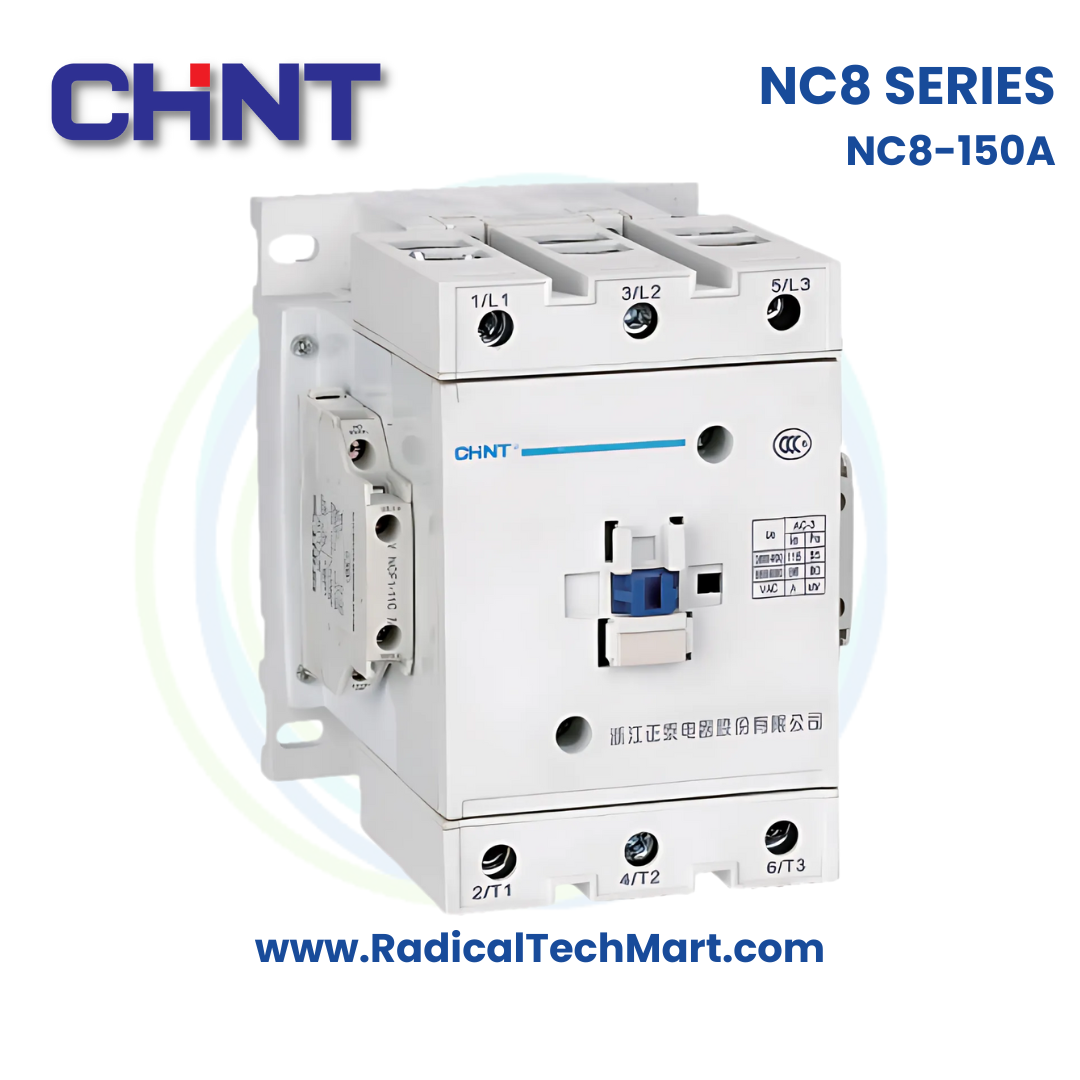 Chint NC8-150 Heavy Duty AC Contactor Front View