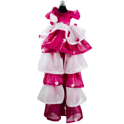 Rosy Ruffle Tower Dress