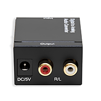 Digital to Analog Audio Converter | SPDIF Optical & Coax to RCA | 2.1 Stereo Adapter for TV, Speakers & Home Audio