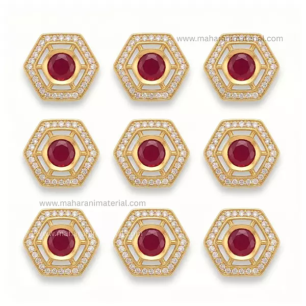 Diamond Kundan Hex