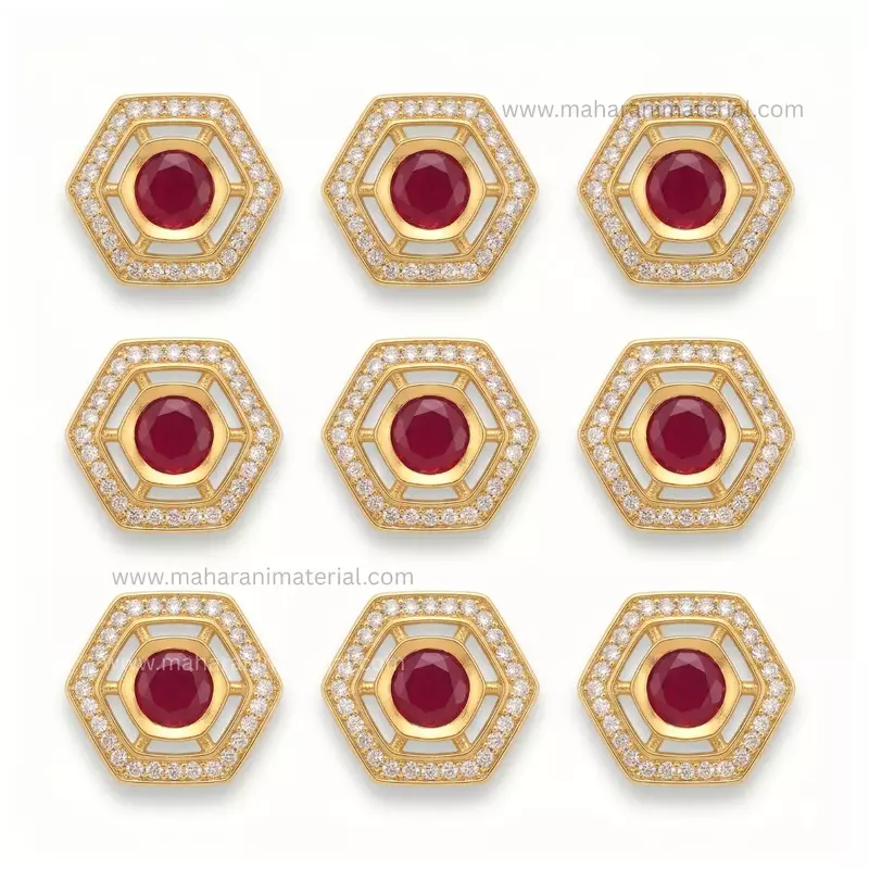 Diamond Kundan Hex