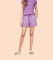 Enamor Essentials Womens Mid Rise Relaxed Fit Thigh Length Jersey Shorts E062