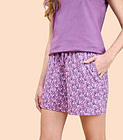 Enamor Essentials Womens Mid Rise Relaxed Fit Thigh Length Jersey Shorts E062