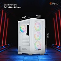 Coconut Core 100M White Mid ATX Gaming Cabinet