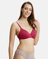 Jockey Wirefree Padded Microfiber Elastane Stretch Full Coverage T-Shirt Bra with Magic Under Cup 1819