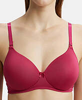 Jockey Wirefree Padded Microfiber Elastane Stretch Full Coverage T-Shirt Bra with Magic Under Cup 1819