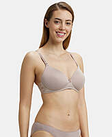 Jockey Wirefree Padded Microfiber Elastane Stretch Full Coverage T-Shirt Bra with Magic Under Cup 1819