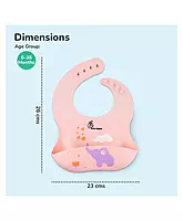 R For Rabbit- Safari Silicone Bib - Peach