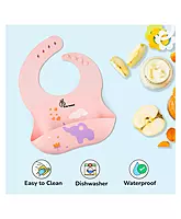 R For Rabbit- Safari Silicone Bib - Peach
