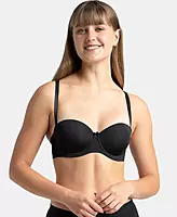 JOCKEY Under-Wired Padded Soft Touch Microfiber Elastane Stretch Full Coverage Strapless Bra with Ultra-Grip Support Band 1831