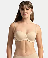 JOCKEY Under-Wired Padded Soft Touch Microfiber Elastane Stretch Full Coverage Strapless Bra with Ultra-Grip Support Band 1831