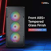 Core 200M Gaming Cabinet, Mid ATX - Black & White