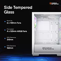 Core 200M Gaming Cabinet, Mid ATX - Black & White