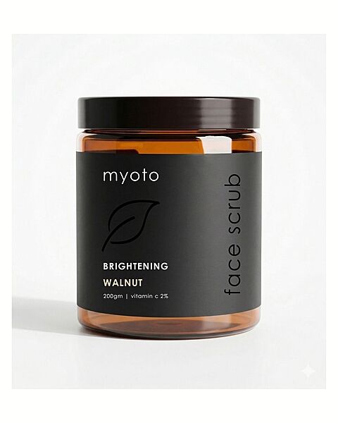 myoto brightening face scrub - vitamin c & walnut | 200gm