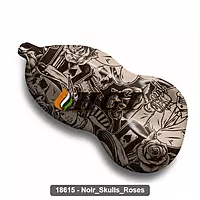 18615 Noir Skulls Roses 18615 Noir Skulls Roses