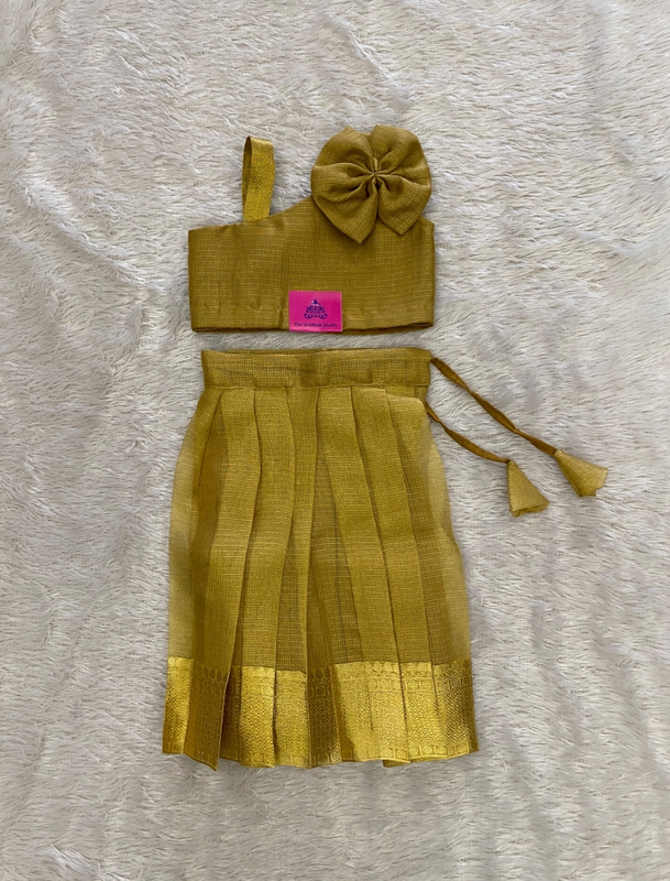 Chinmayi (1yr-2yr) - Golden Tissue Lehenga That106
