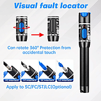 VFL-5 Fiber Optic Visual Fault Locator – Pen Type Tester with FC SC ST Adapters