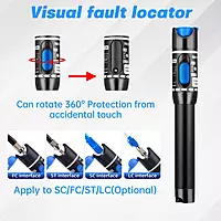 VFL-5 Fiber Optic Visual Fault Locator – Pen Type Tester with FC SC ST Adapters