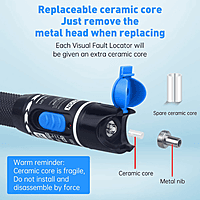 VFL-5 Fiber Optic Visual Fault Locator – Pen Type Tester with FC SC ST Adapters