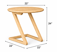 Oxford Z Shaped End Table