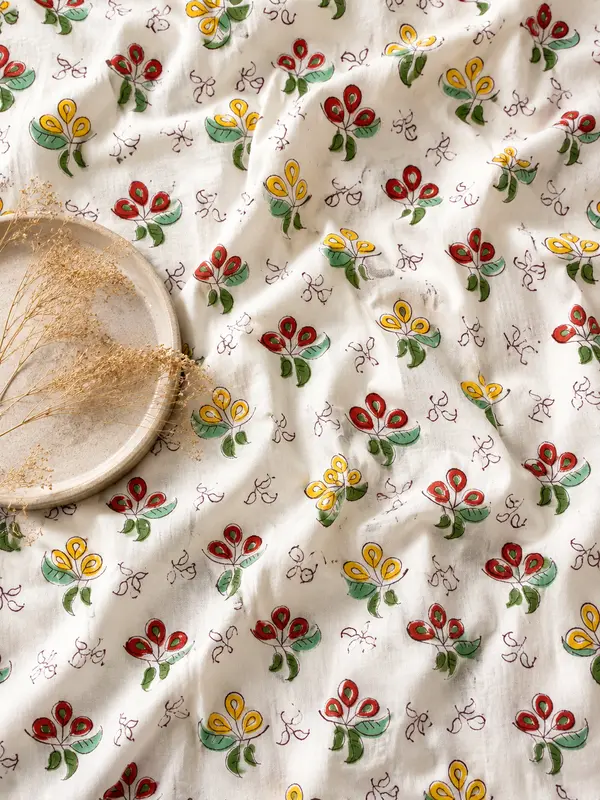 Sanganeri Handblock Cotton Fabric #76