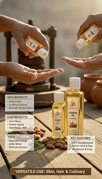 Almond Oil (Cold & Wood Pressed)