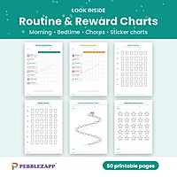 Routine & Reward Charts for Kids – 50 Pages