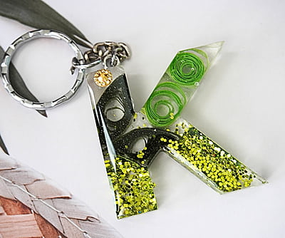 'K' TRANQUILITY LETTER KEYCHAIN 'K' TRANQUILITY LETTER KEYCHAIN