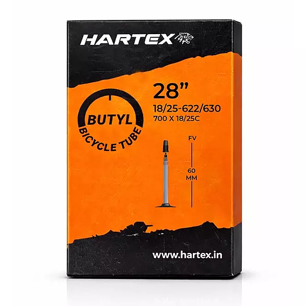HARTEX RACE ROAD BIKE INNER TUBE 700X18 /25c 60MM PRESTA VALVE