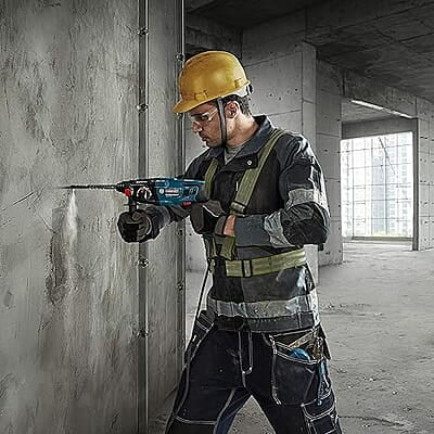 Bosch GBH 220 Corded Electric Rotary Hammer with SDS Plus, 720W , 2 J, 2.3 Kg, 3 Modes, For Concrete, Metal & Wood + Carrying case, 1 Year Warranty, Blue