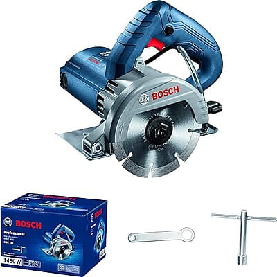 Bosch GDC 141 Corded Electric Diamond Tile/Marble Cutter, 1,450W, 125 mm Disc Dia., 12,000 rpm, Double Insulation, Overload Capacity, 3 kg + Hex Key & Hexagon Socket Wrench, 1 Year Warranty