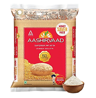 Aashirvaad Atta/Godhuma Pindi - Whole Wheat, 5 kg