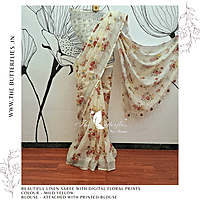 PURE LINEN SAREE  YBRSLIN23446