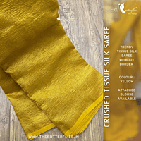 CRUSHED TISSUE SILK SAREE  USTSTES23518