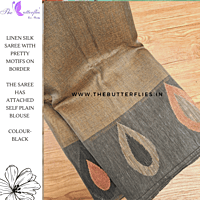 SILK LINEN SAREE  MKTSLIN23620