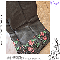 PURE LINEN SAREE YBRSLIN23627