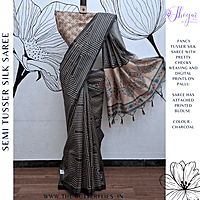 SEMI TUSSER SILK SAREE DCMSTSK23716 SEMI TUSSER SILK SAREE DCMSTSK23716