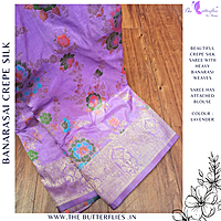 BANARASI CREPE SILK SAREE  DCMSBNS24295