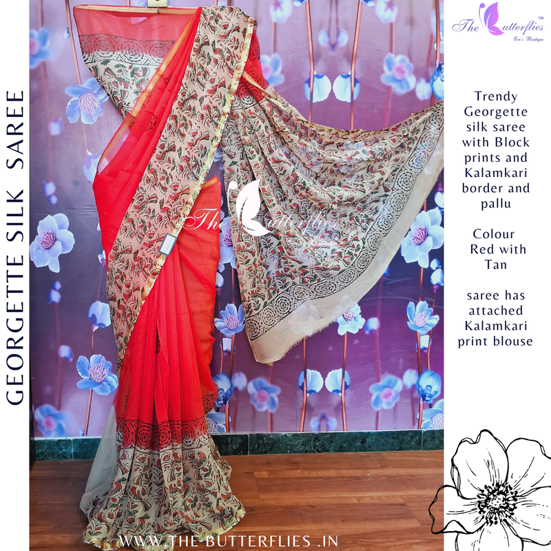 GEORGETTE SILK SAREE ORDSGRS24321 GEORGETTE SILK SAREE ORDSGRS24321