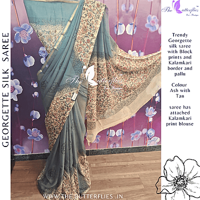 GEORGETTE SILK SAREE ORDSGRS24315