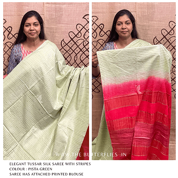 PURE TUSSER SILK SAREE YBRSTES24724 PURE TUSSER SILK SAREE YBRSTES24724
