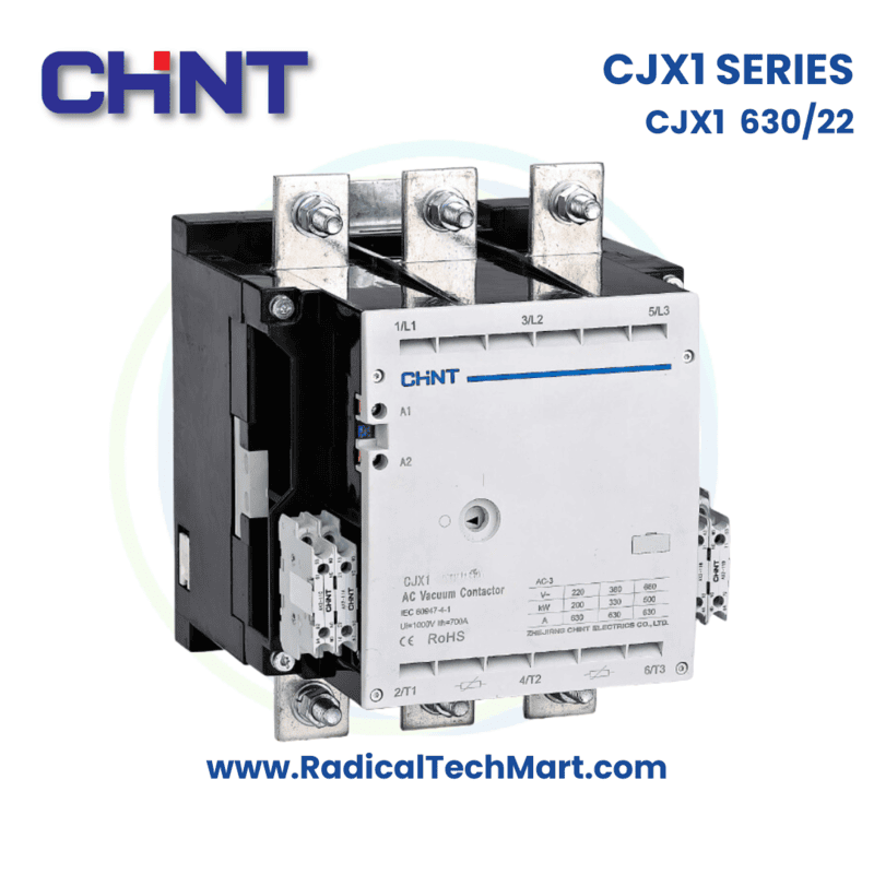 Chint CJX1 630/22 Contactor - High Current Industrial AC Contactor