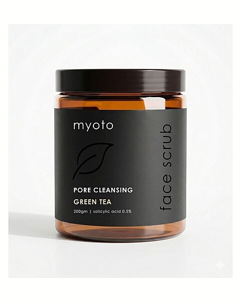 myoto pore cleansing face scrub - green tea & bamboo | 200gm
