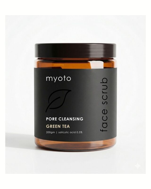 myoto pore cleansing face scrub - green tea & bamboo | 200gm