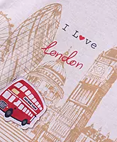 ToffyHouse  Half Sleeves T-Shirt & Shorts Set With London Print - Red