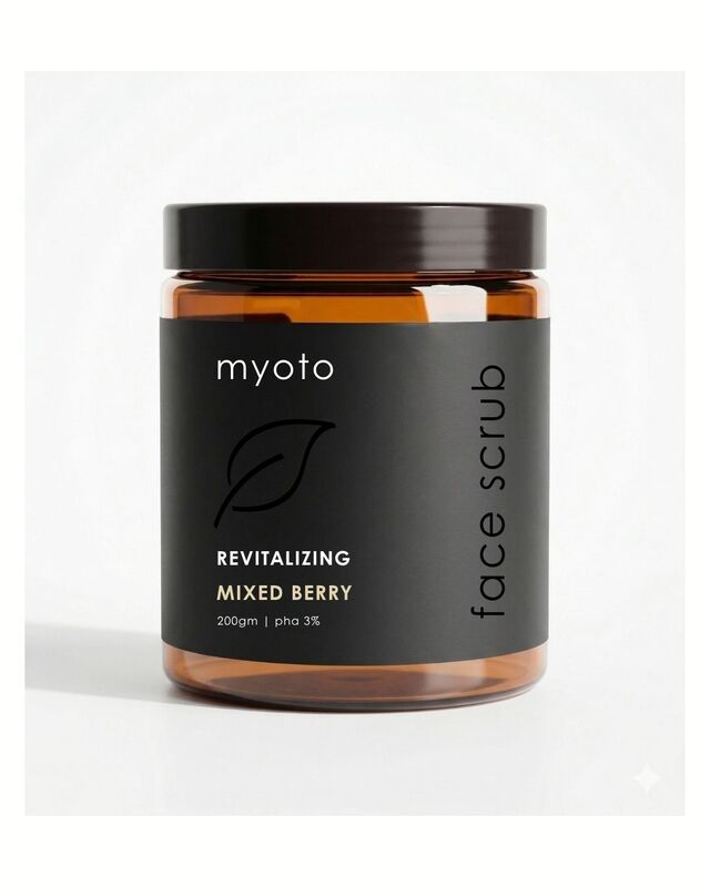 myoto revitalizing face scrub - mixed berry | 200gm