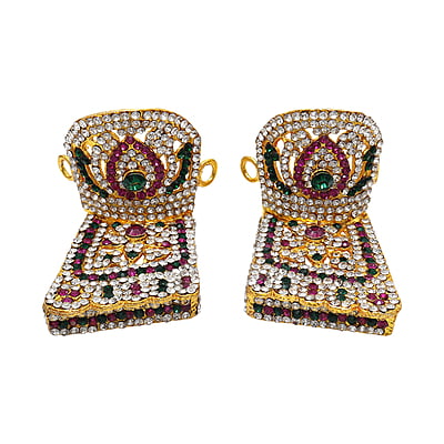 .God Ornament Gold Plated Multi Stone Hand&Leg with Namam, God Stone Ear .God Ornament Gold Plated Multi Stone Hand&Leg with Namam, God Stone Ear